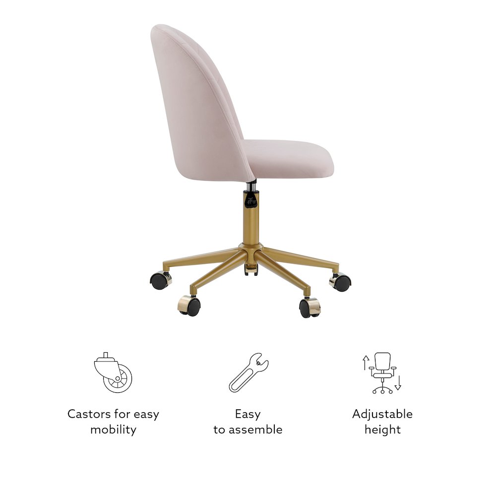 Adalynn Desk Chair Blush Pink. Picture 16