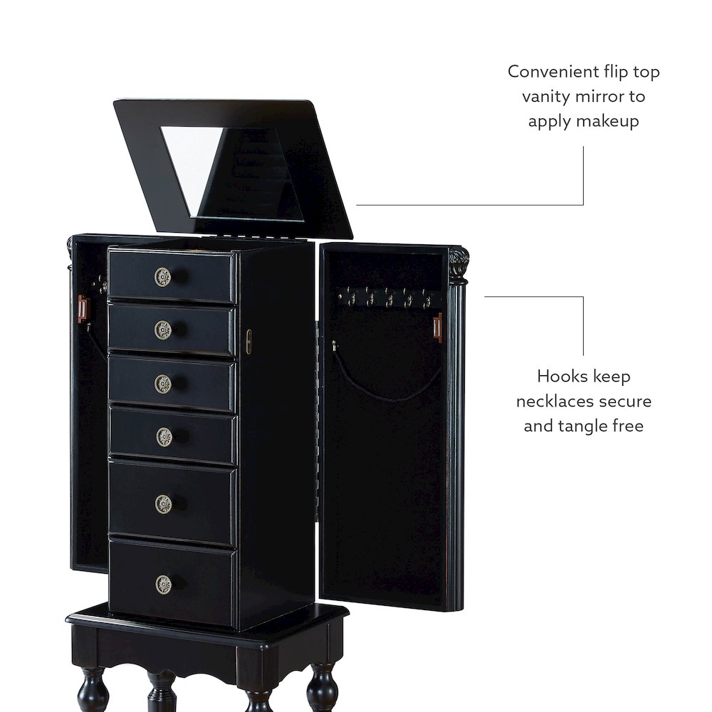 Ebony Jewelry Armoire. Picture 13