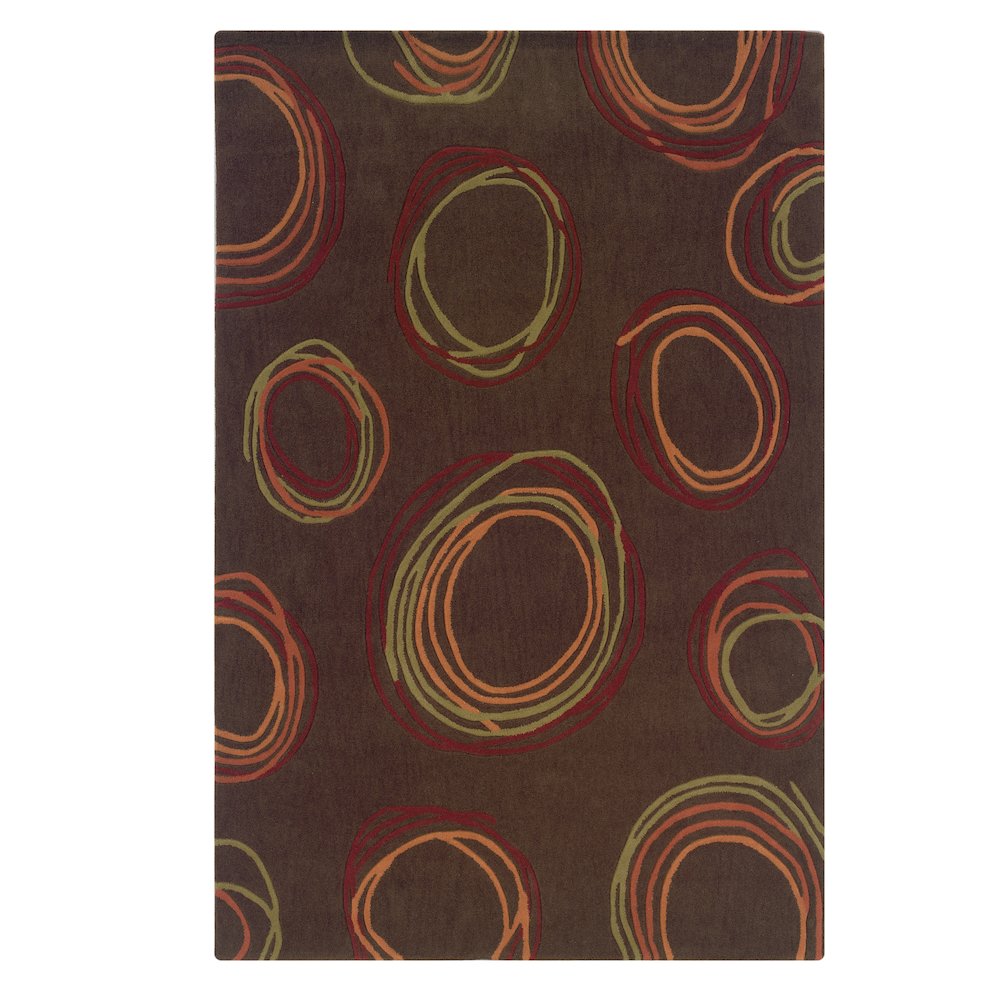 Trio Myra Chocolate & Rust 5x7, Rug. Picture 2