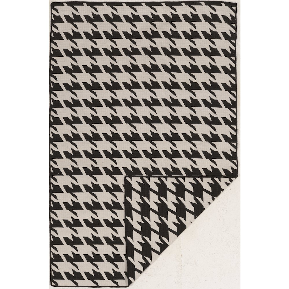 Salonika Reversible Houndstooth Grey 5x8, Rug. Picture 4