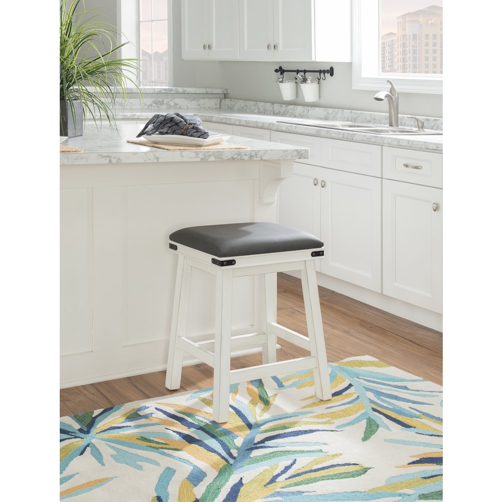 Serrano Counter Stool White. Picture 3
