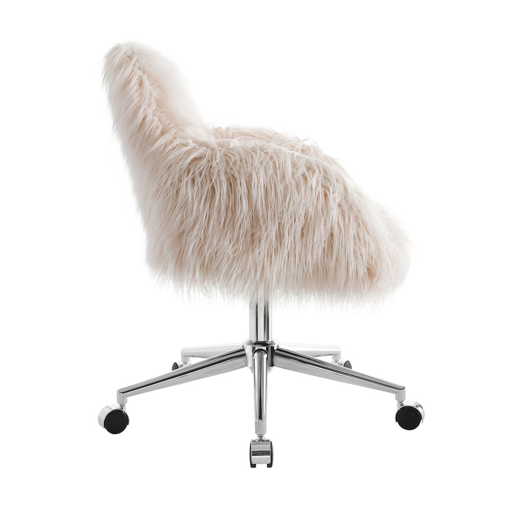 Fiona Faux Fur Office Chair, Pink. Picture 5