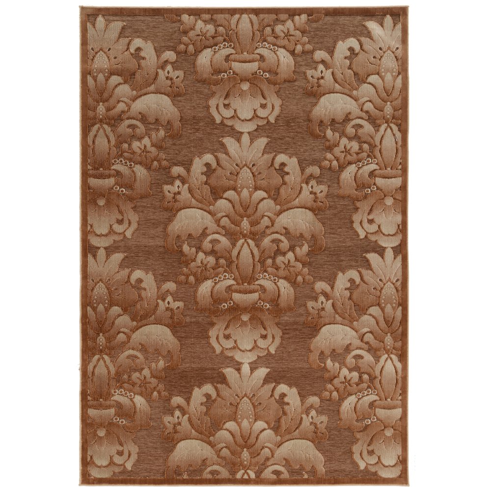Hi Lo Medallions Brown & Beige 8x10, Rug. Picture 1