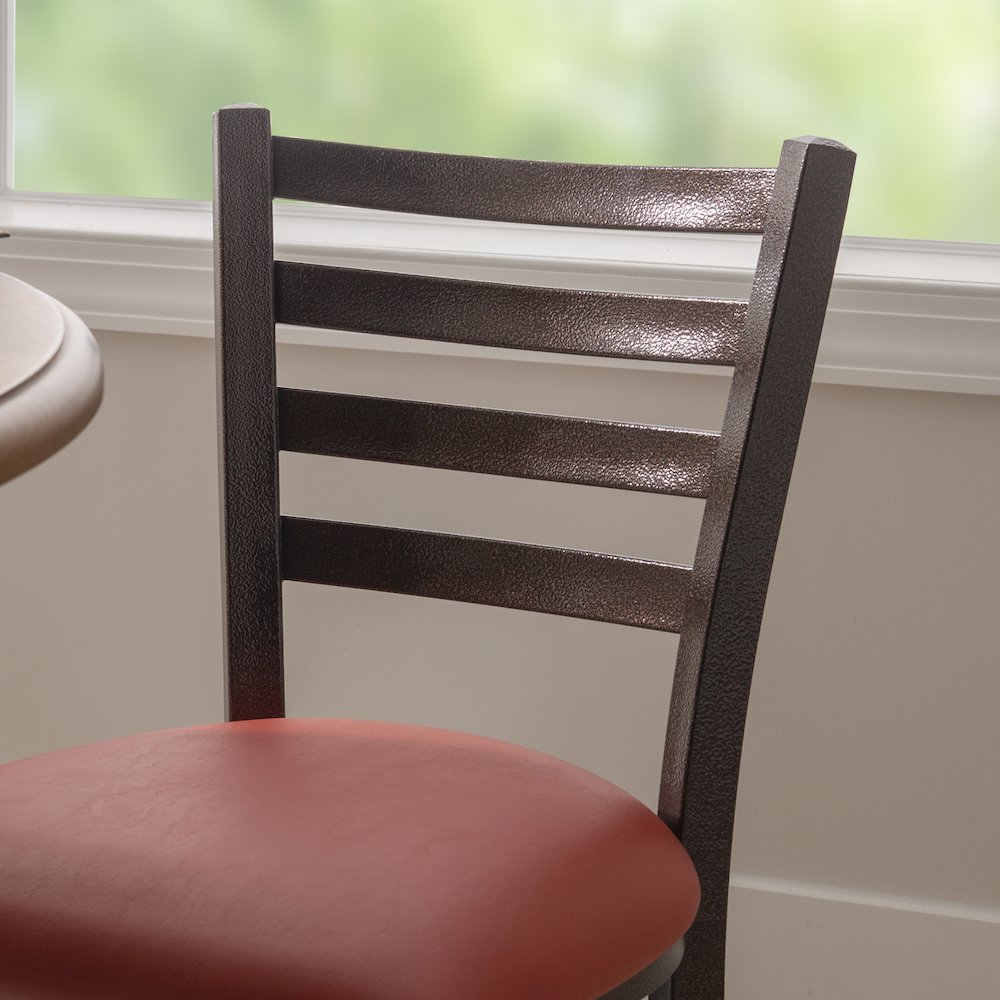 Baxter Metal Side Chair Red Set Of 2. Picture 4