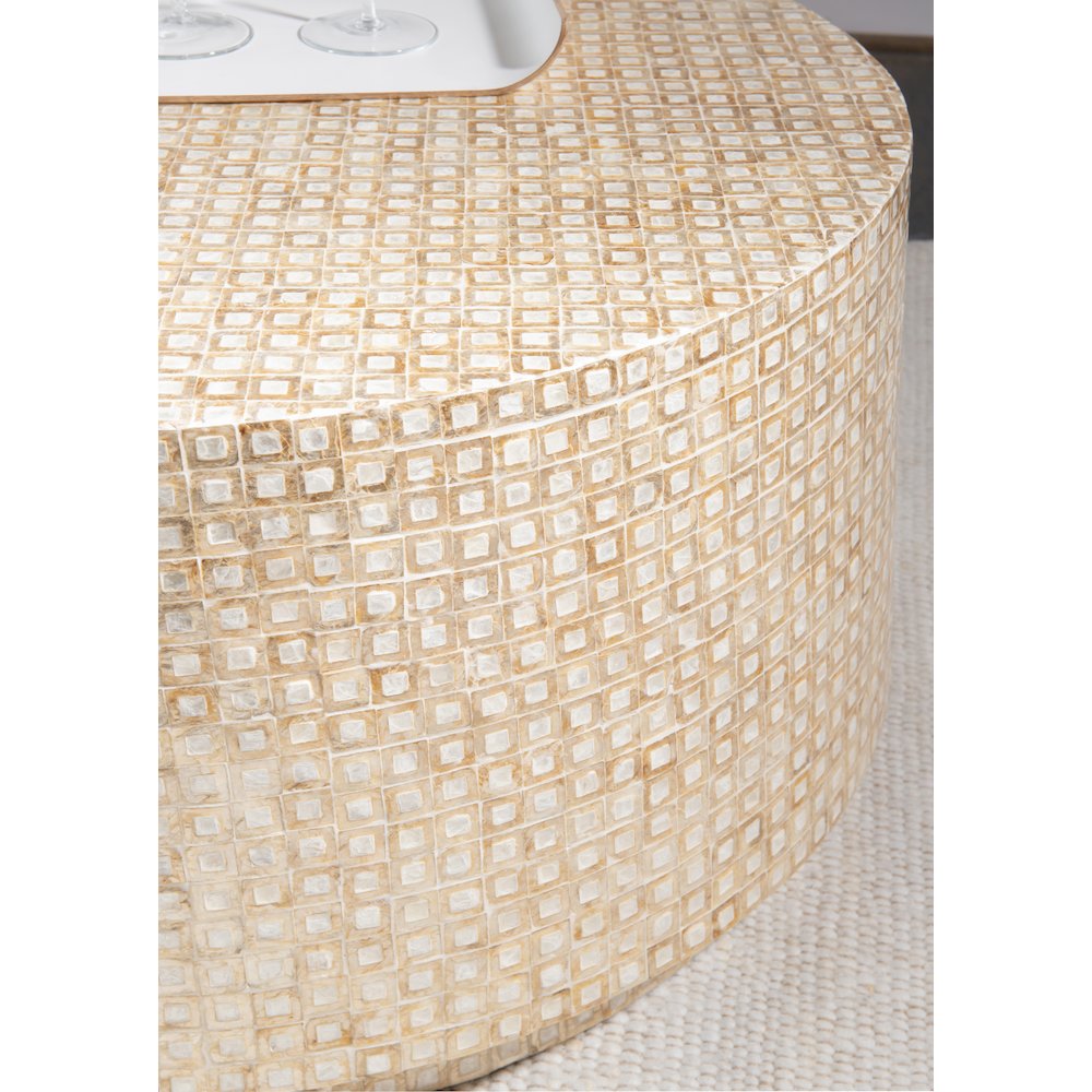 Perrin Capiz Mosaic Coffee Table. Picture 2
