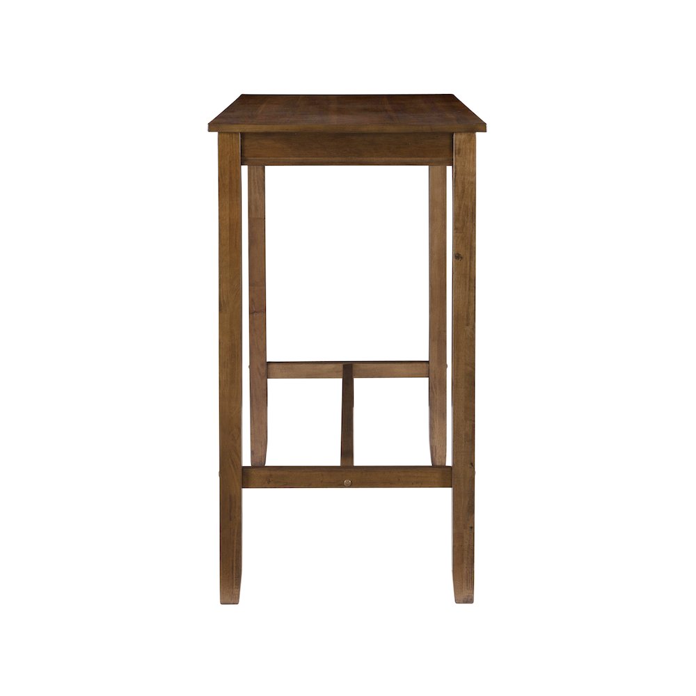 Claridge 42 Inch Bar Height Pub Table, Rustic Brown. Picture 4