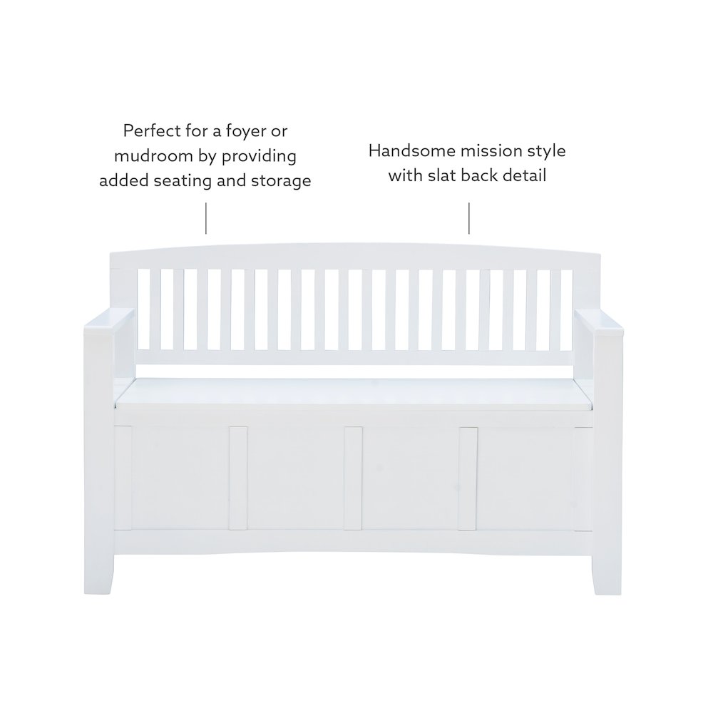 Cynthia Storage Bench White. Picture 13