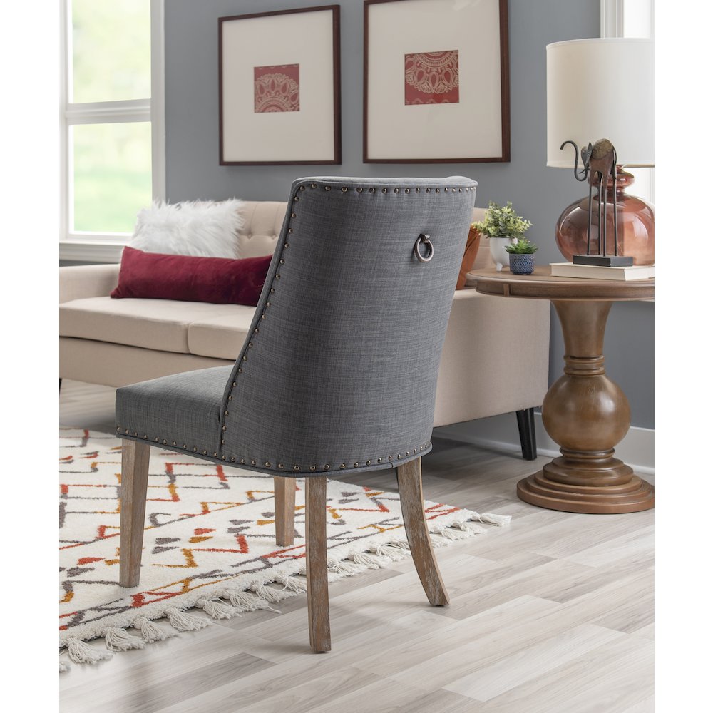 Adler Dining Chair Natural Grey  Set of Two. Picture 3