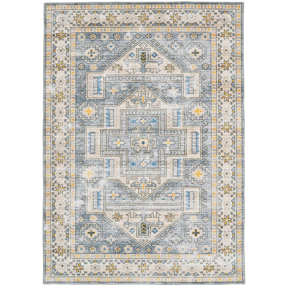 Washable Parson Grey/Beige 5x7, Rug. Picture 3