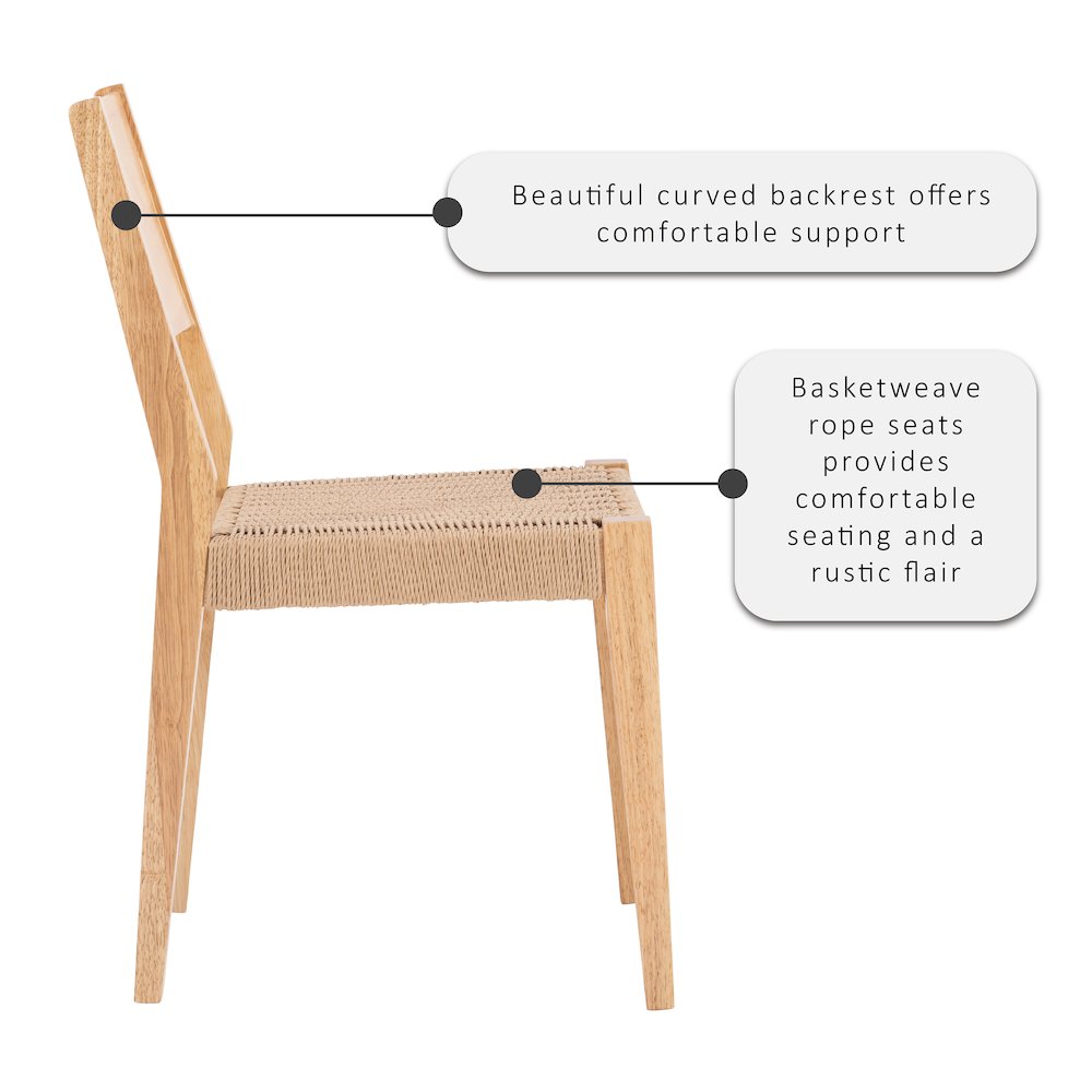 Cadence Dining Chair Natural - Set Of 2. Picture 10