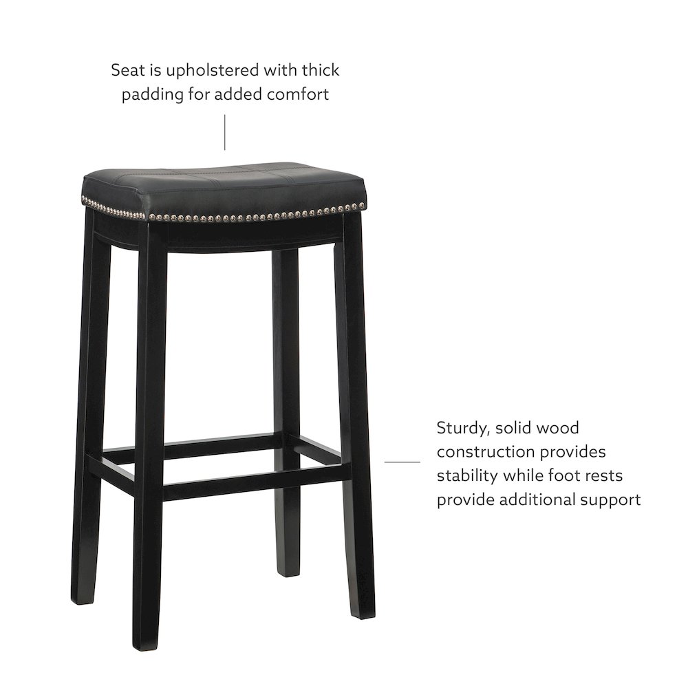 Claridge Black Barstool. Picture 9