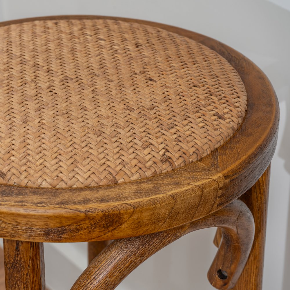 Rae Walnut Backless Bar Stool. Picture 4