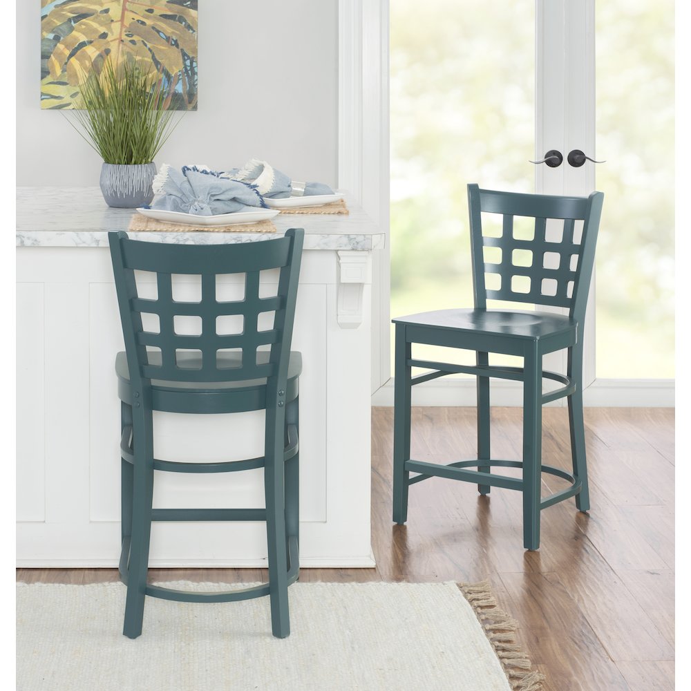 Lola Counter Stool Green Set Of 2. Picture 4