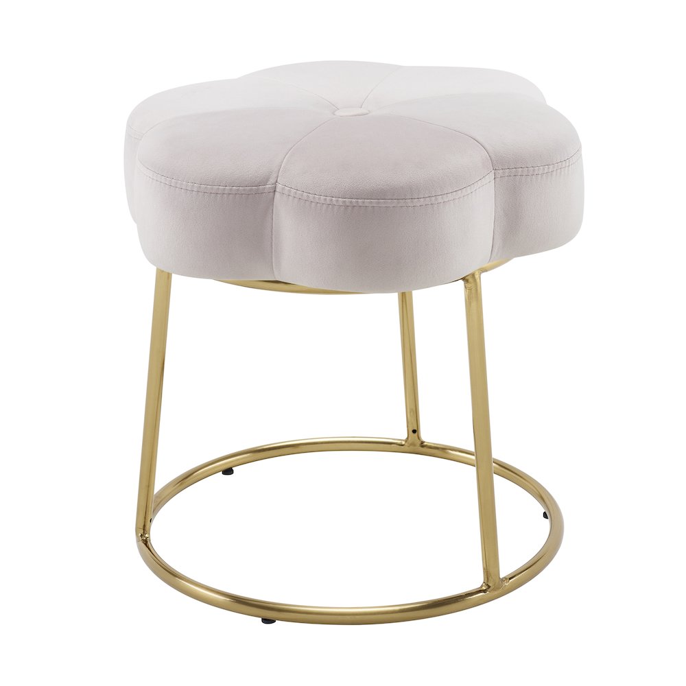 Seraphina Accent Vanity Stool, Pink. Picture 3