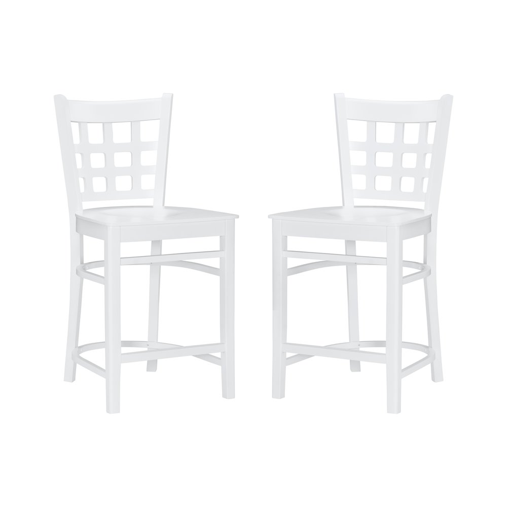 Lola Counter Stool White Set Of 2. Picture 7