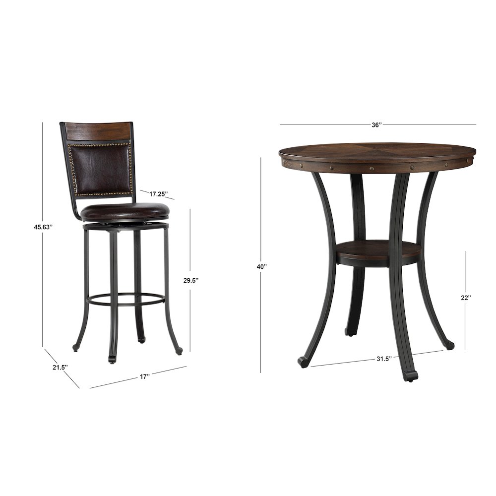 Franklin Pub Table 3 Piece. Picture 10