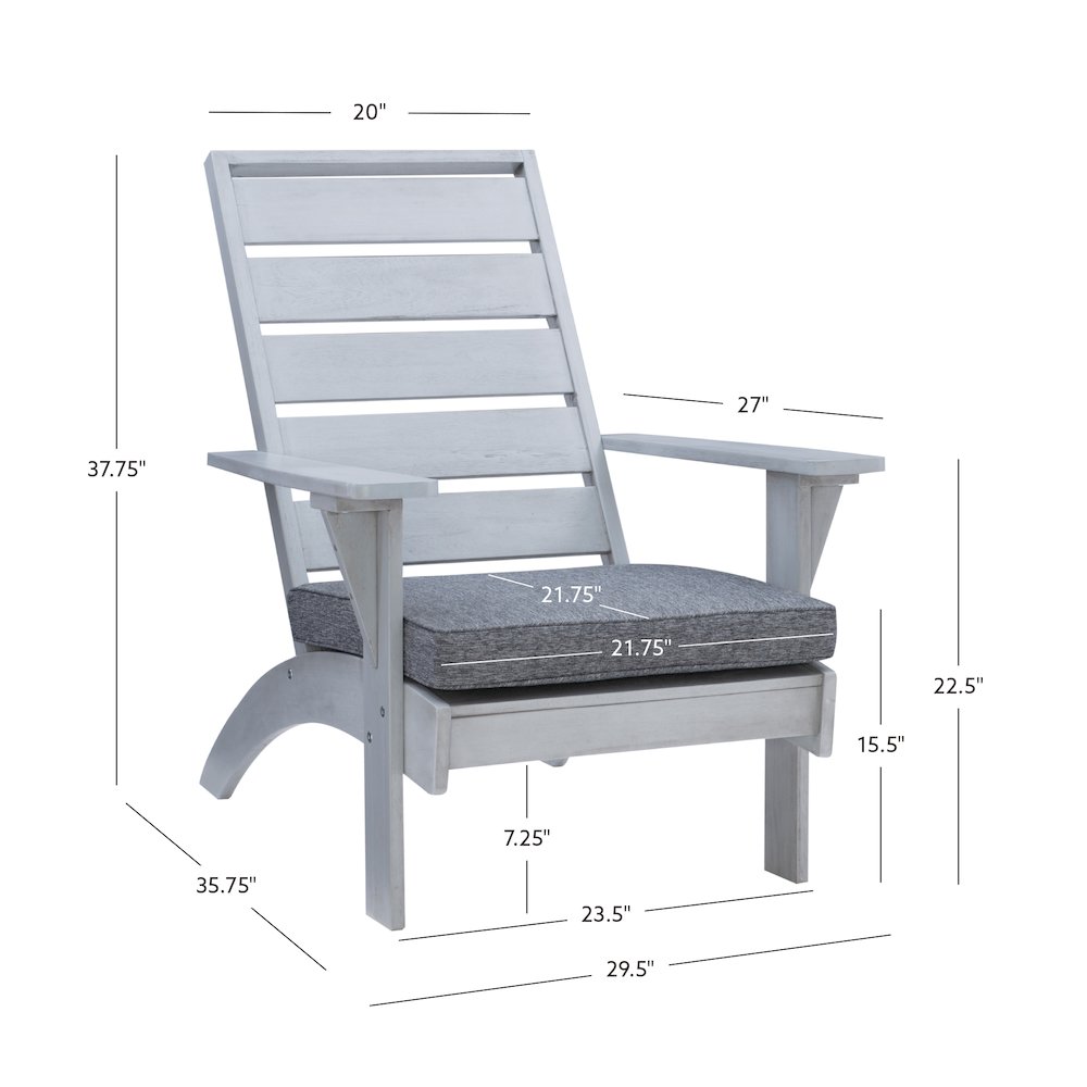 Rockport Gray Outdoor Chair. Picture 10