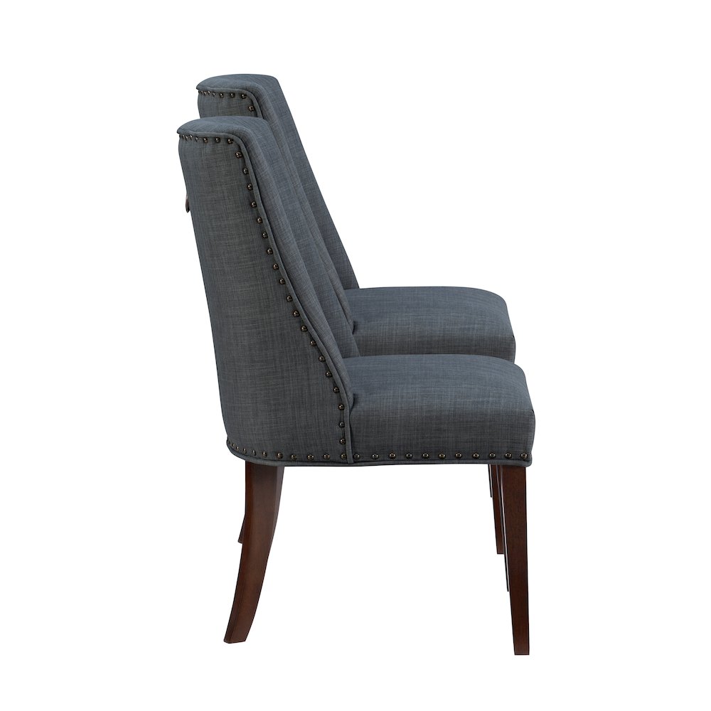 Adler Dining Chair Espresso Grey Set of Two. Picture 5