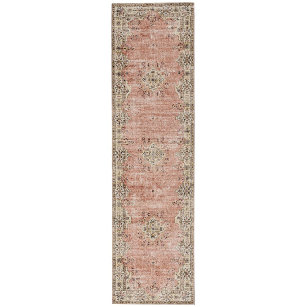 Washable Blanton Pink/Ivory 2x8, Rug. Picture 1