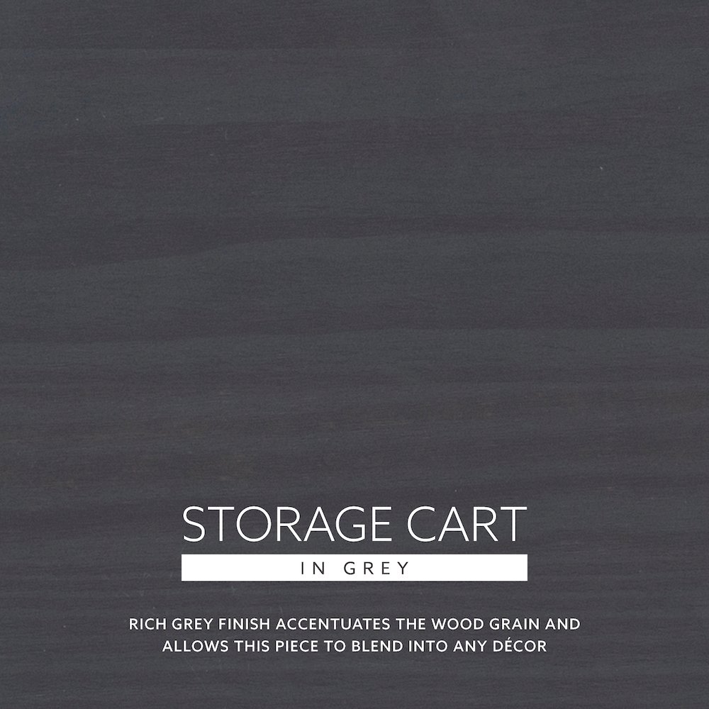 Cary Six Drawer Rolling Storage Cart, Grey. Picture 12