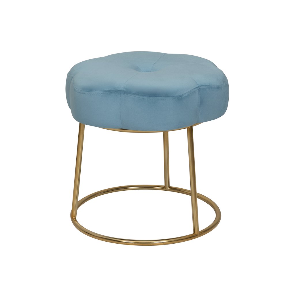 Seraphina Accent Vanity Stool, Blue. Picture 4
