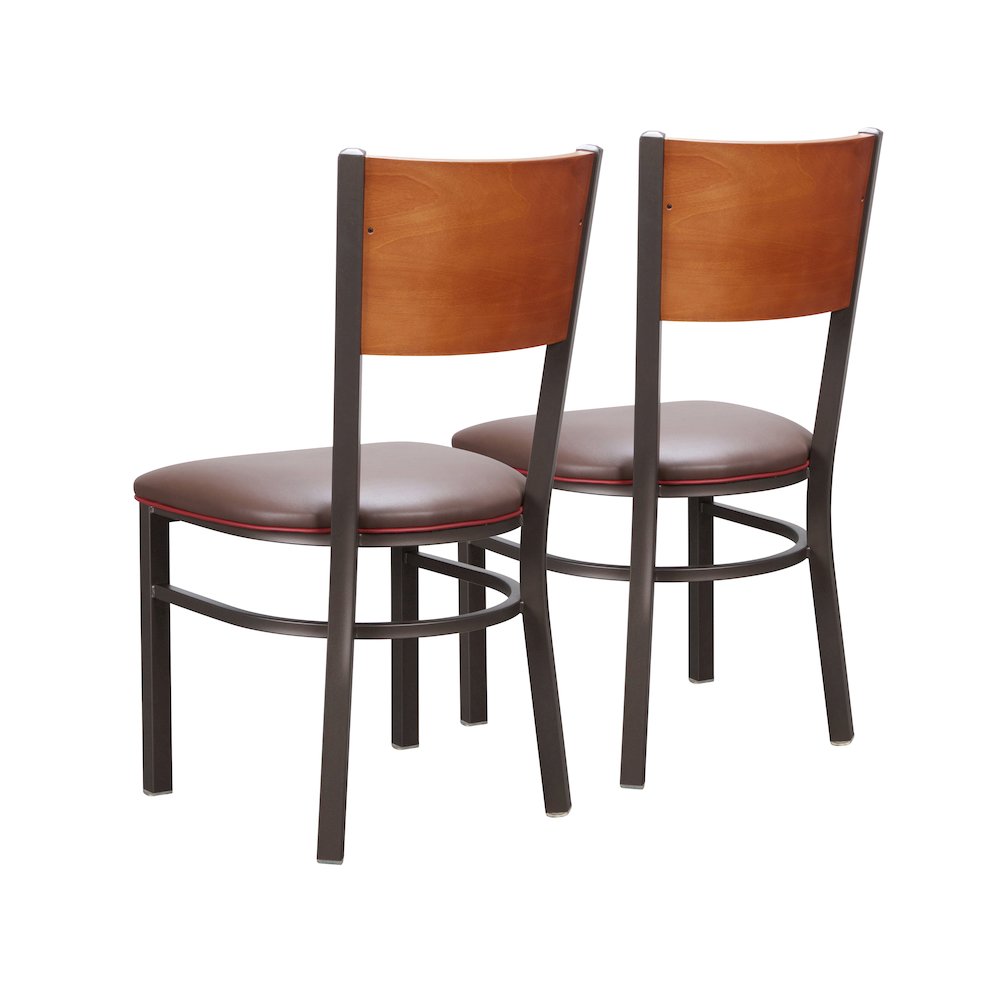 Elmer Side Chair Brown Set Of 2. Picture 9