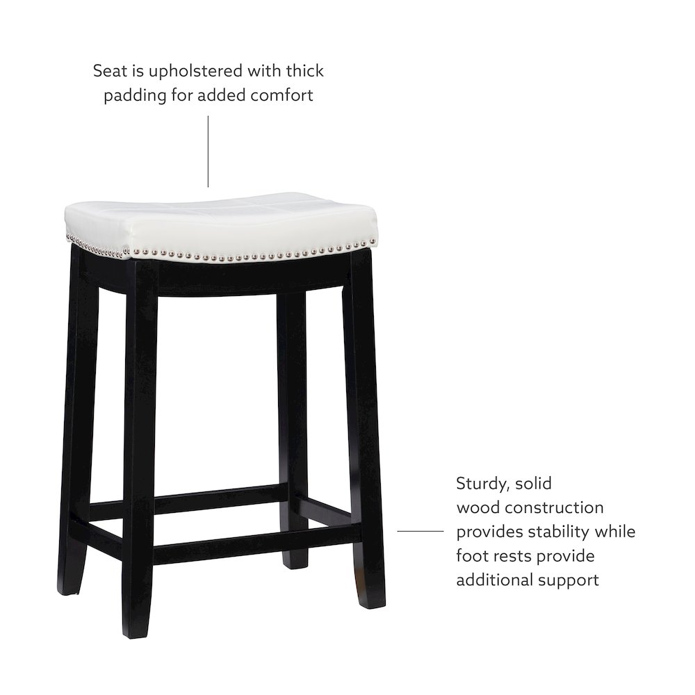 Claridge White Pu Counter Stool. Picture 10