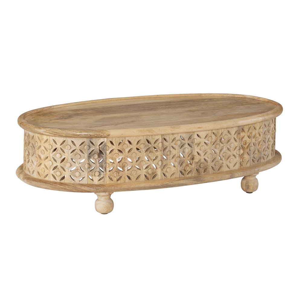 Inora Oval Coffee Table Natural. Picture 6
