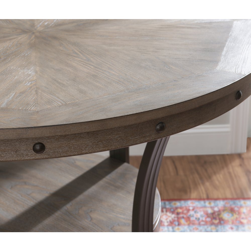 Franklin 5 Piece Gathering Counter Height Group Pewter. Picture 7