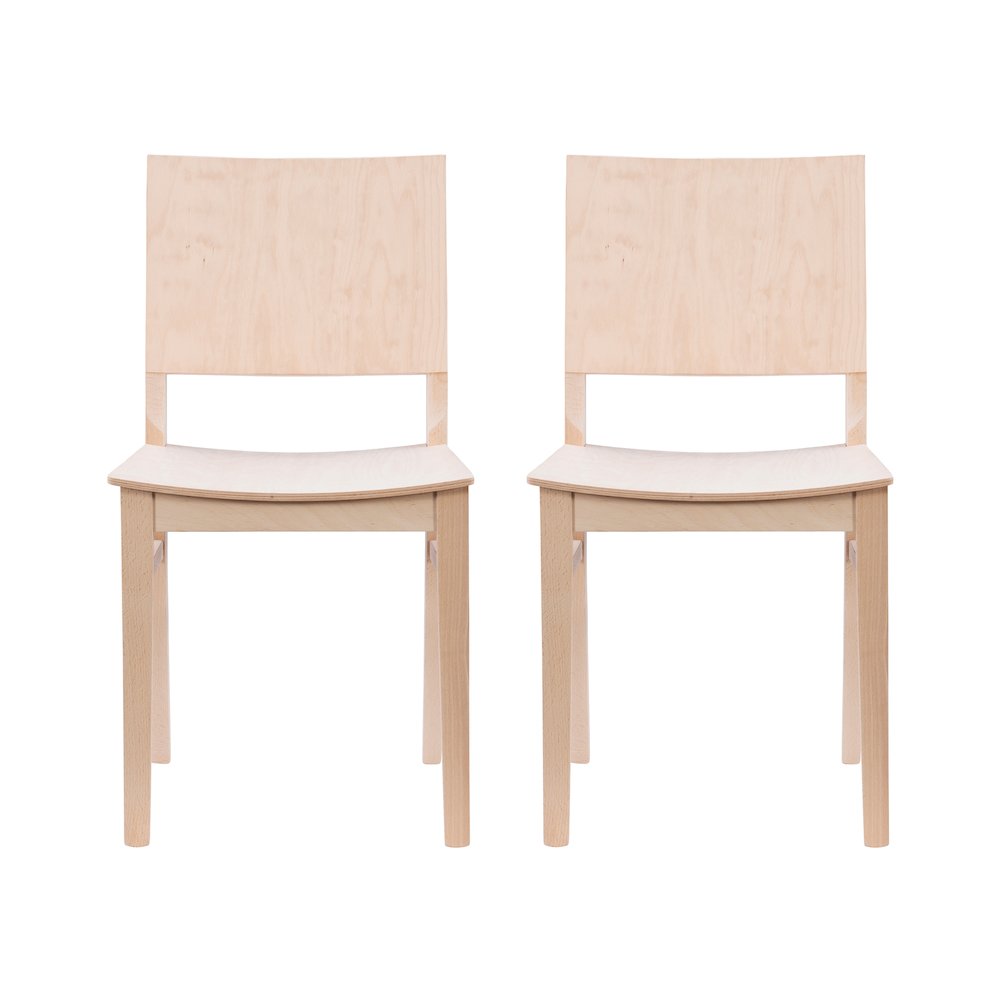 Devin Side Chair Unfinished- Set Of Two. Picture 1