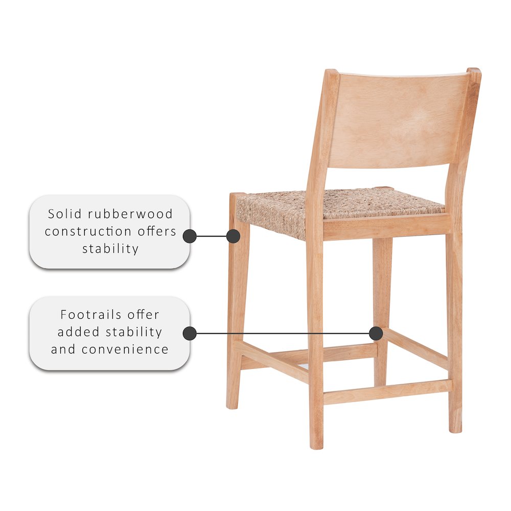 Cadence Counter Stool Natural  Set Of 2. Picture 12