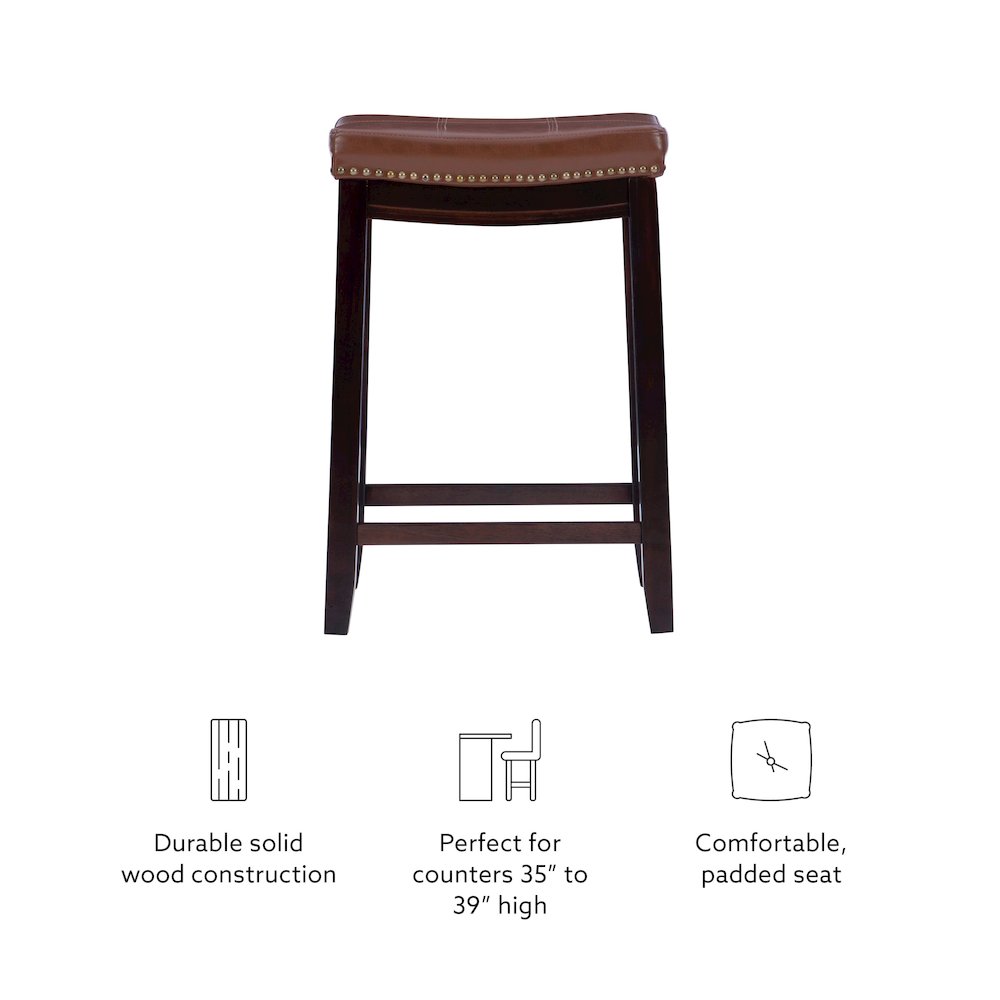 Claridge Cognac Counter Stool. Picture 12