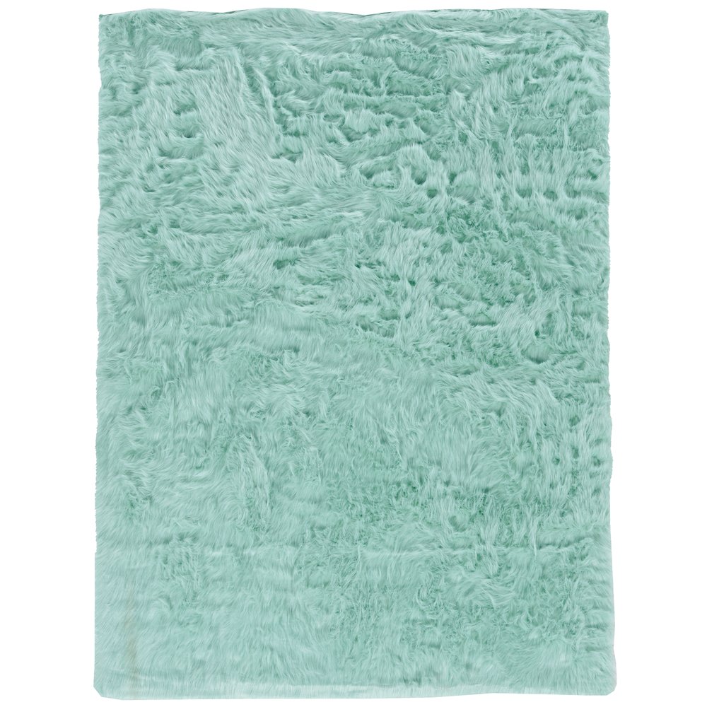 Faux Sheepskin Blue 5x7, Rug. Picture 1