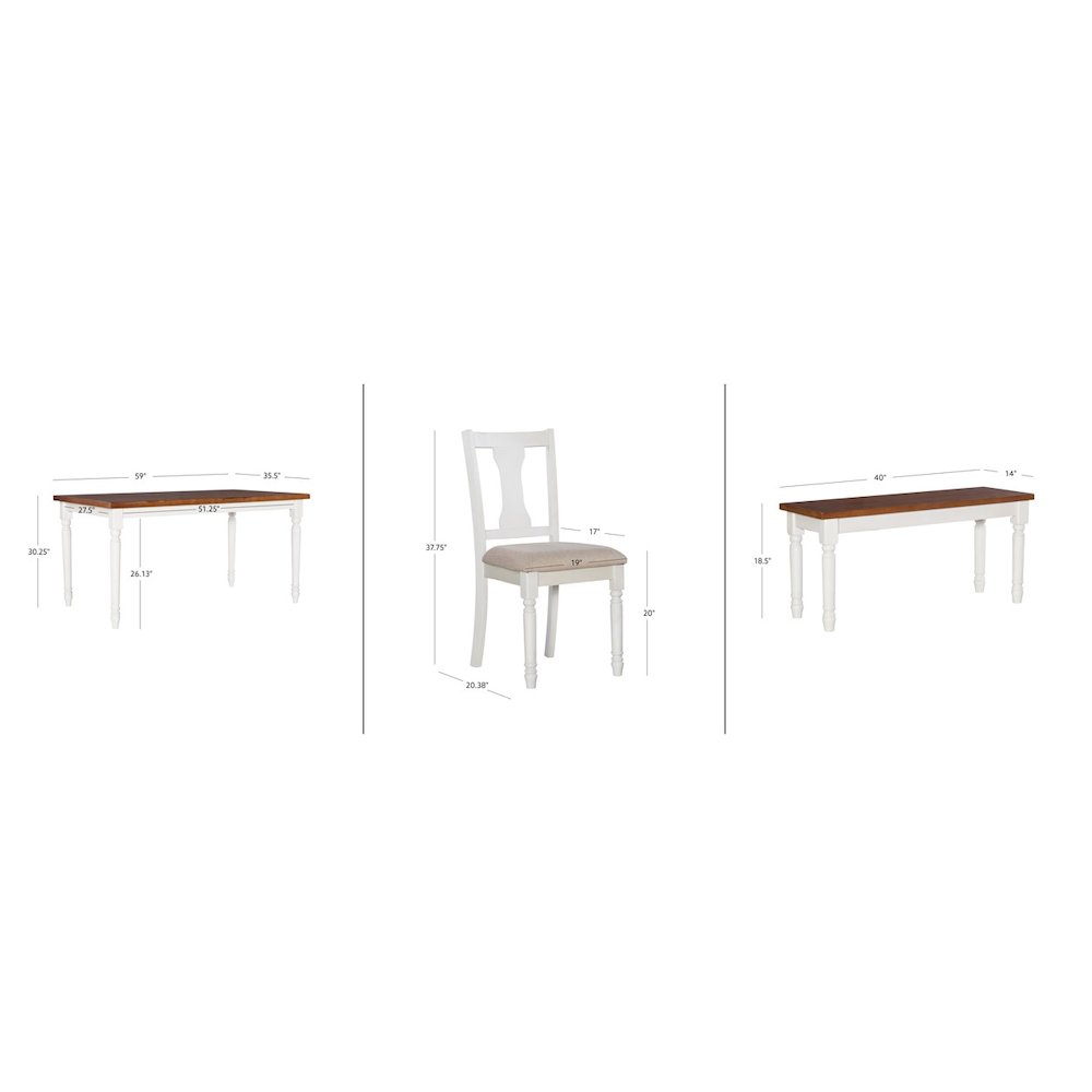 Willow 6 PC Brown Dining Set. Picture 14