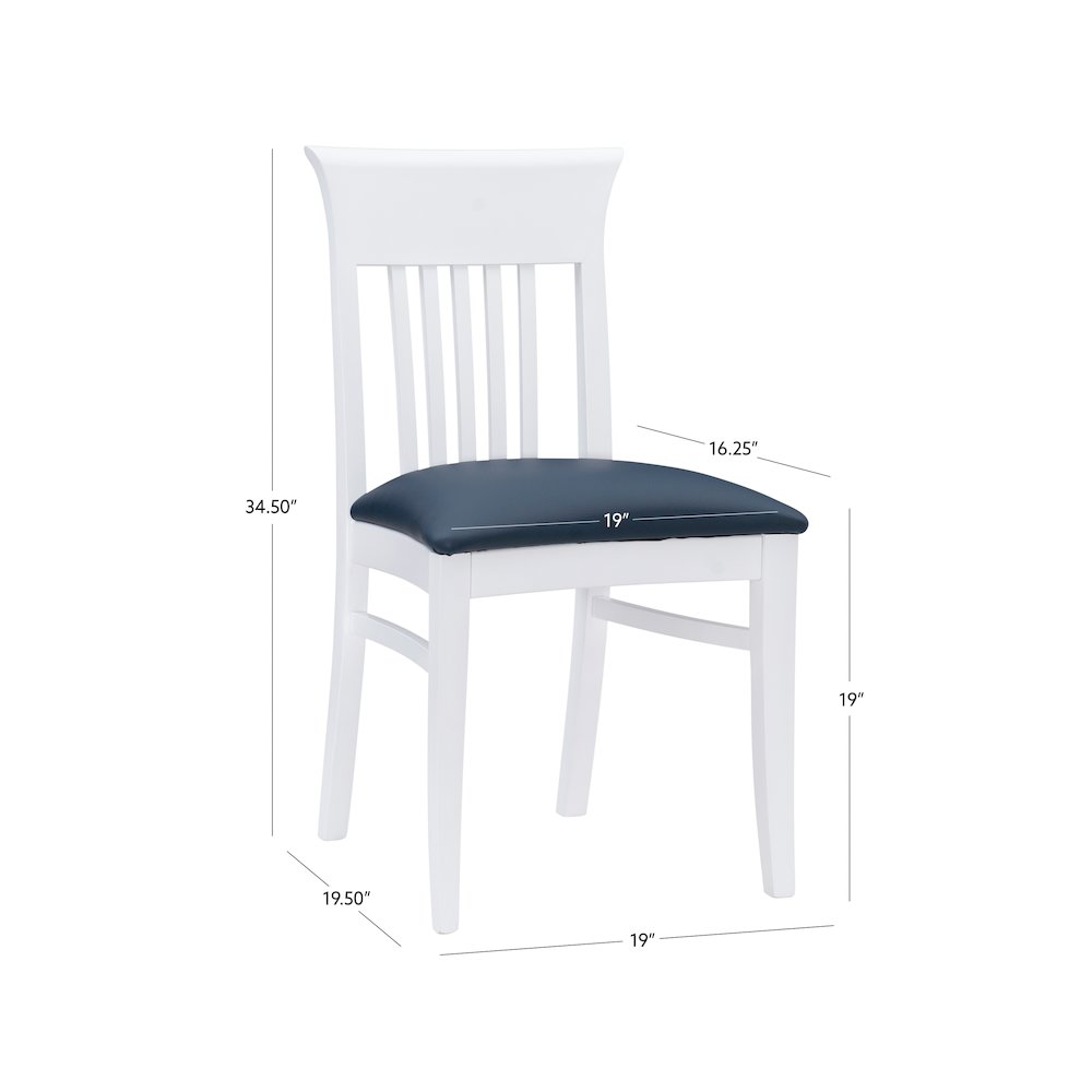 Jenny Upholstered  Chair White Set Of 2. Picture 15