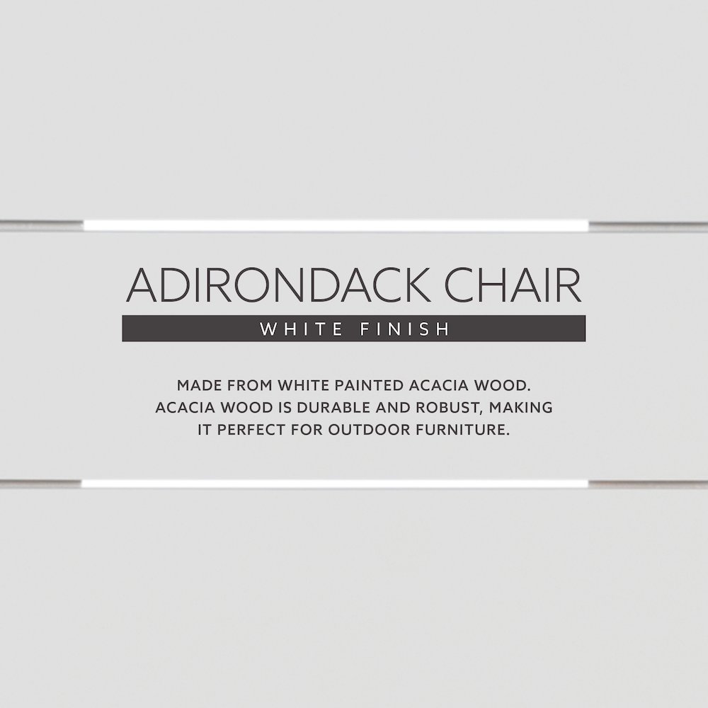 White Adirondack Chair. Picture 12
