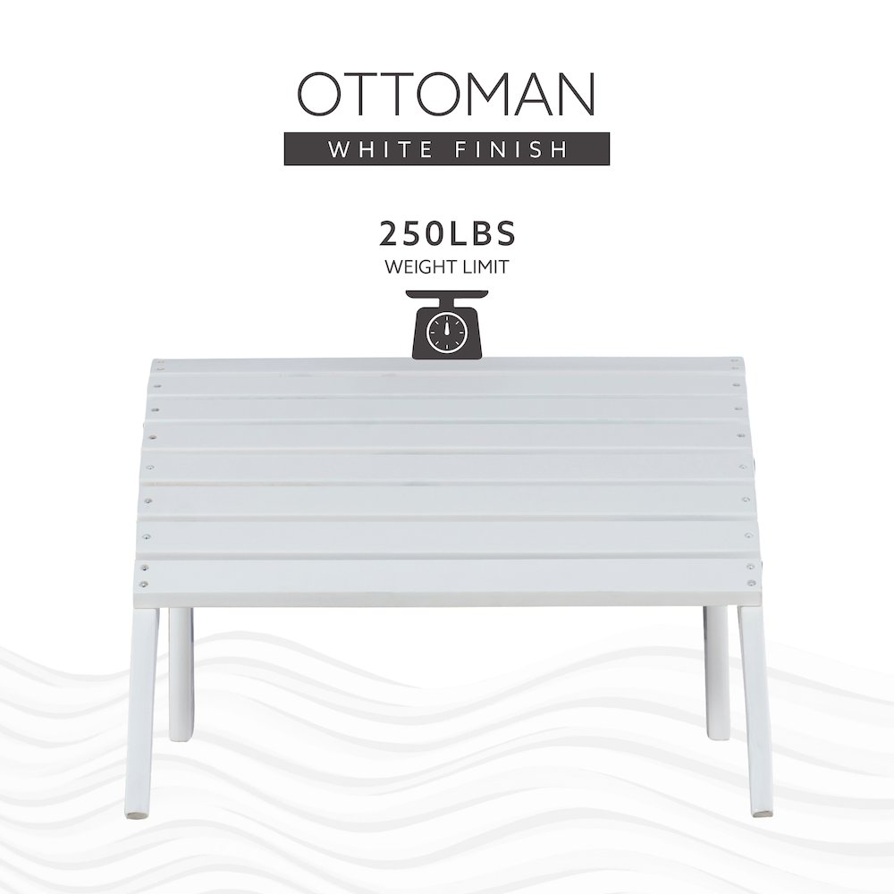 White Adirondack Ottoman. Picture 14