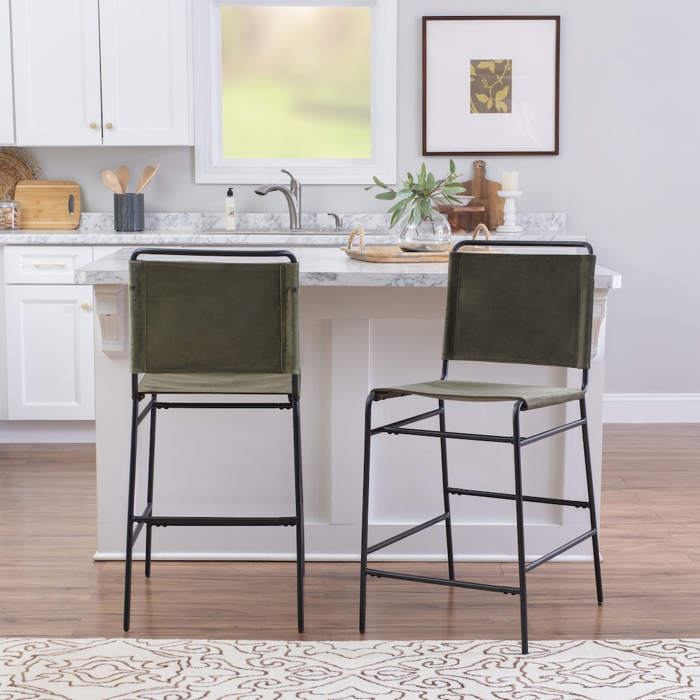 Wharton Counter Stool Green. Picture 2