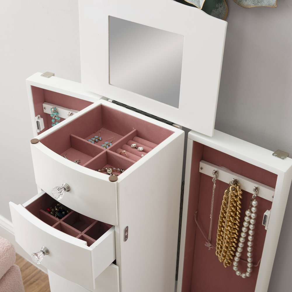 White Jewelry Armoire. Picture 5