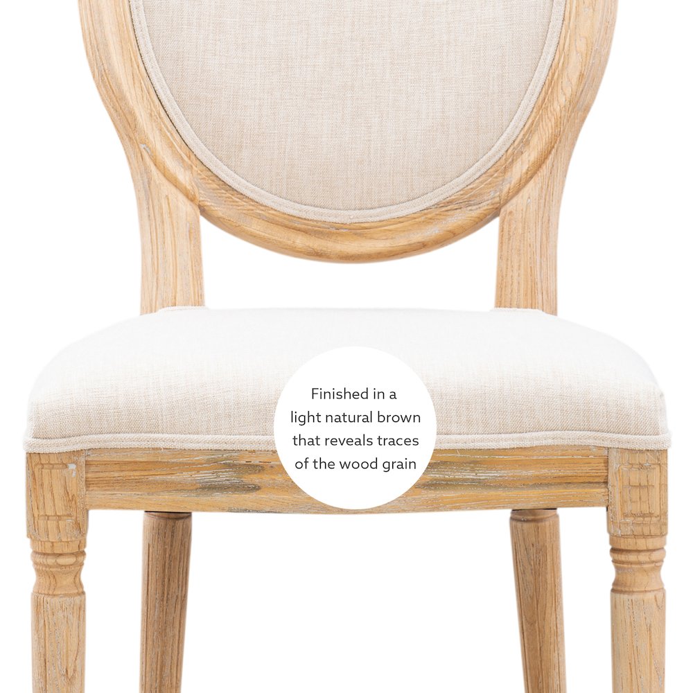 Avalon Linen Oval Back Chair Set Of Two. Picture 10