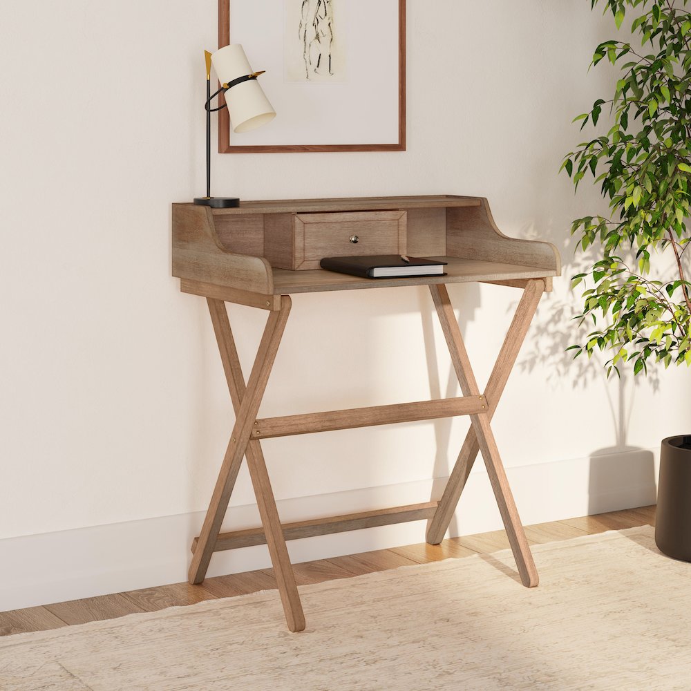 Coy Rustic Brown Folding Desk. Picture 6