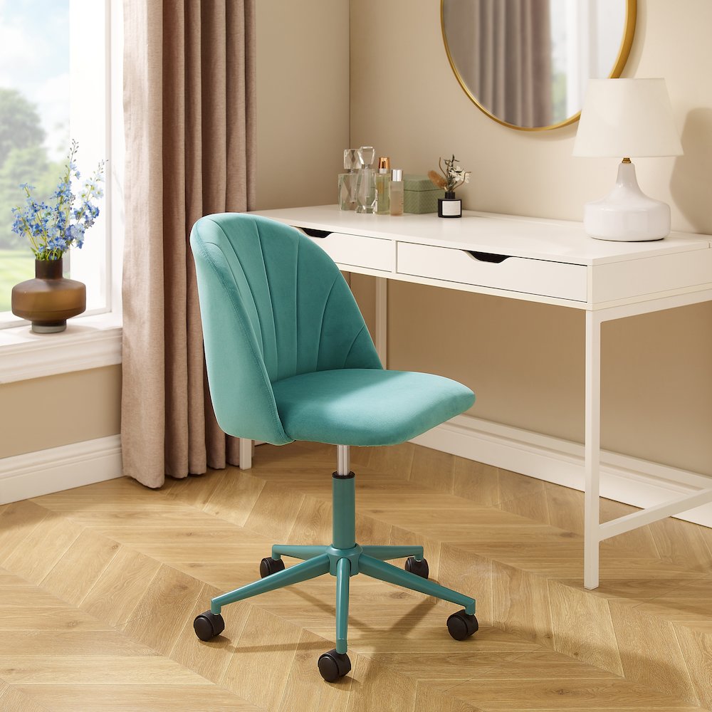 Adalynn Desk Chair Aqua. Picture 5
