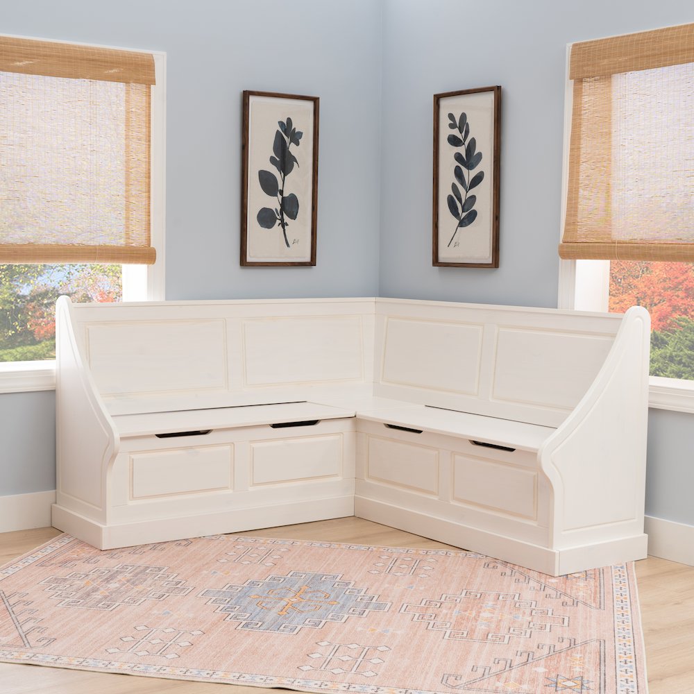 Tobin Corner Breakfast Nook, White. Picture 4