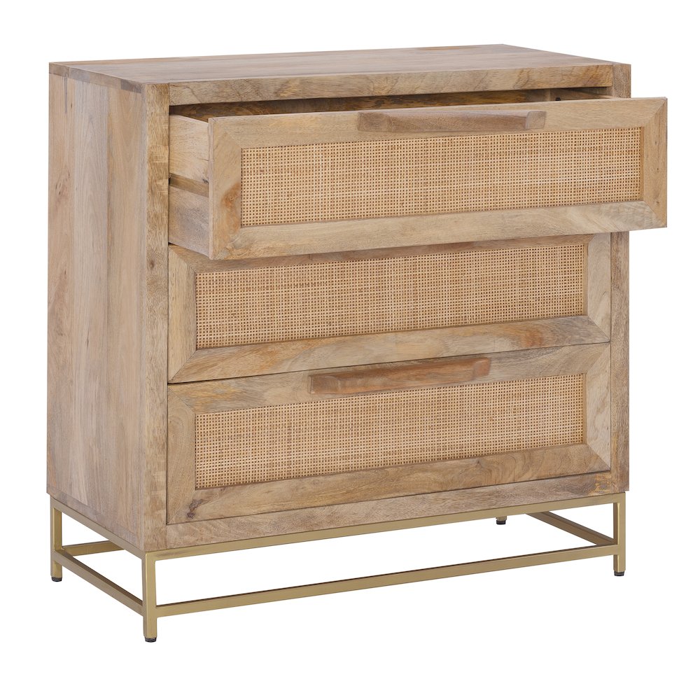 Janie Rattan Cabinet Three Drawers. Picture 1