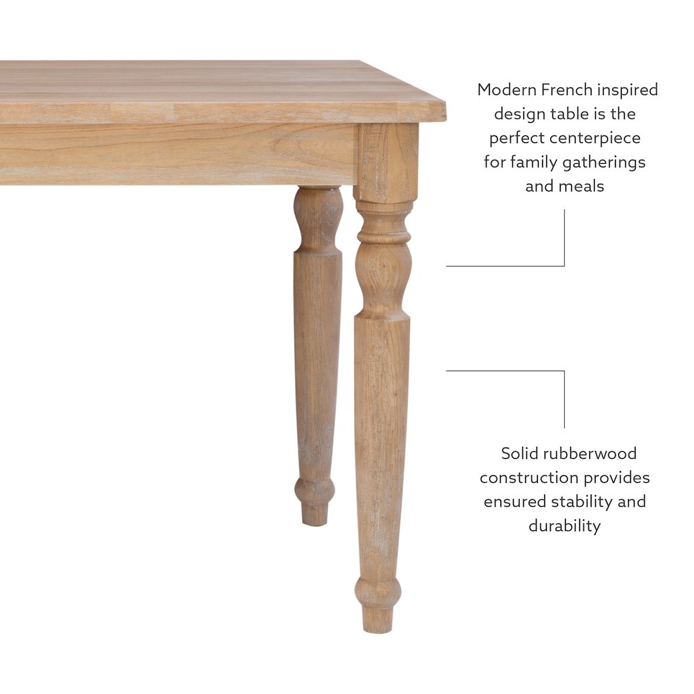 Avalon Light Natural Brown Rectangle Table. Picture 7