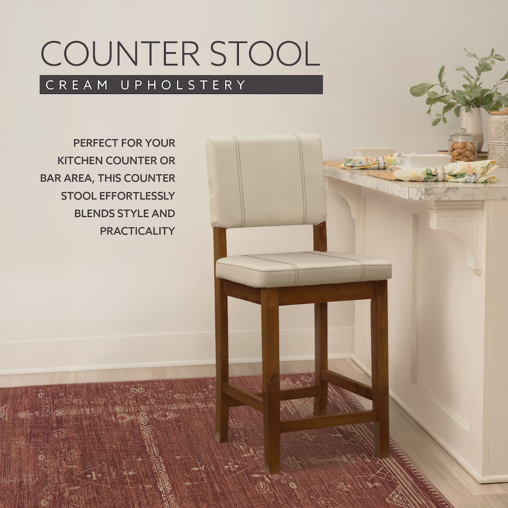 Milano Counter Stool Cream. Picture 9