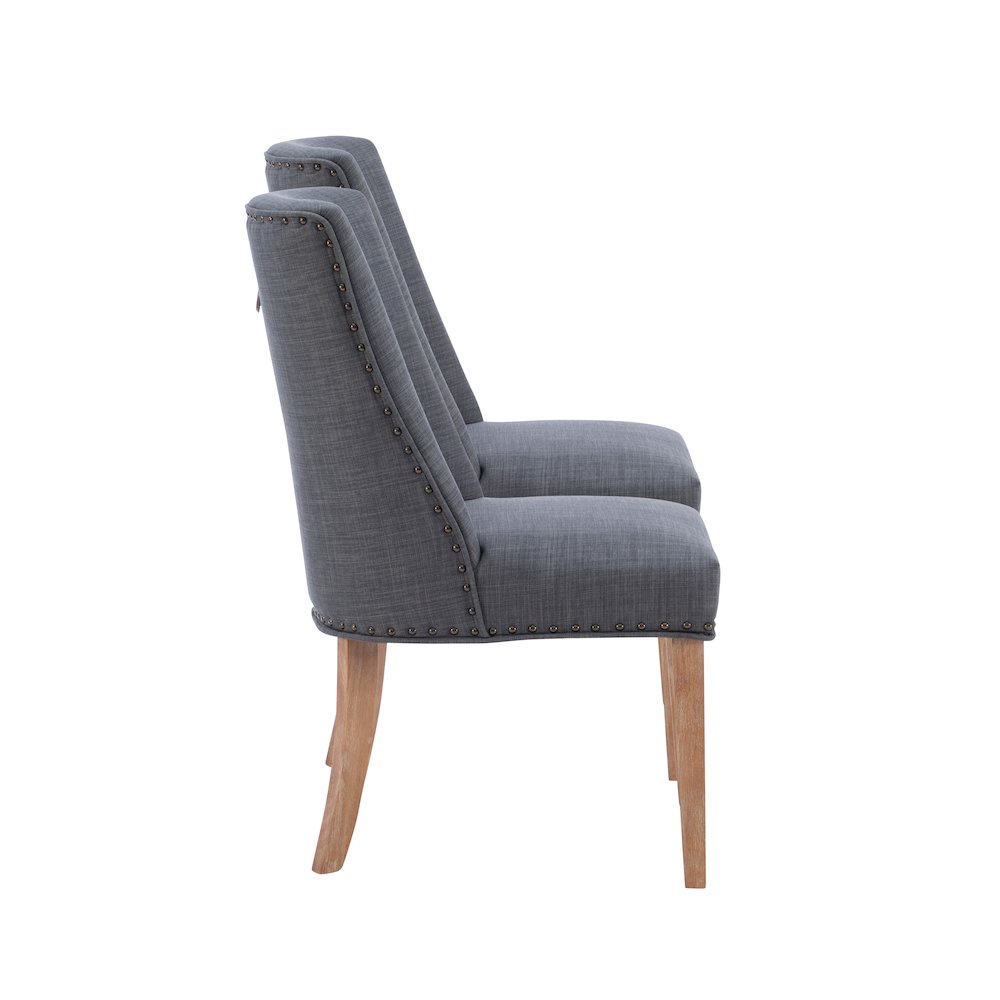 Adler Dining Chair Natural Grey  Set of Two. Picture 5