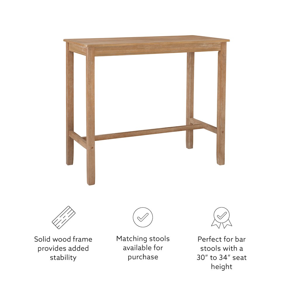 Claridge Bar Pub Table Acacia. Picture 10