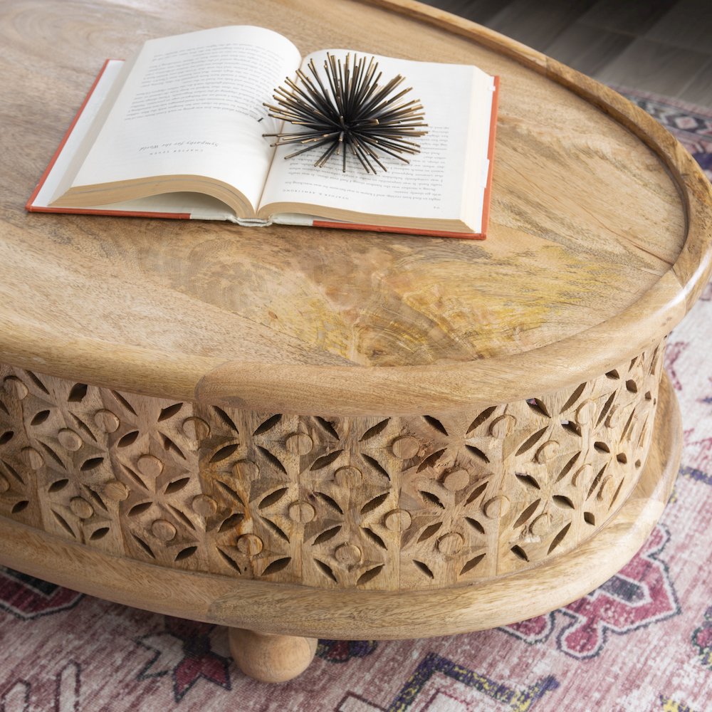Inora Oval Coffee Table Natural. Picture 3