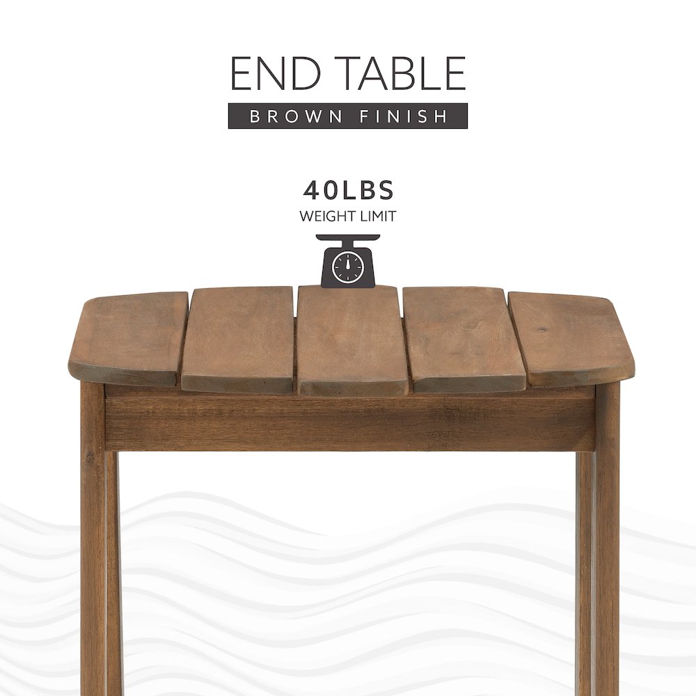 Acorn Finish Adirondack End Table. Picture 13